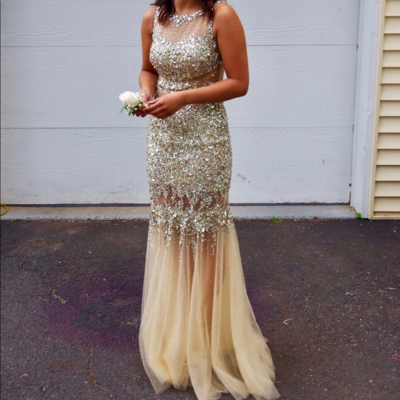 Glamorous Illusion Prom Dress - Picture 2 of 4